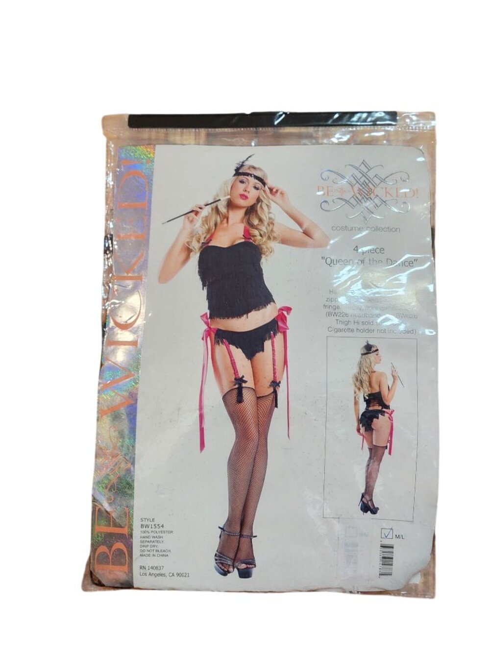 BeWicked 3 Piece Queen of the Hearts Cosplay Halloween Womens Size M / L